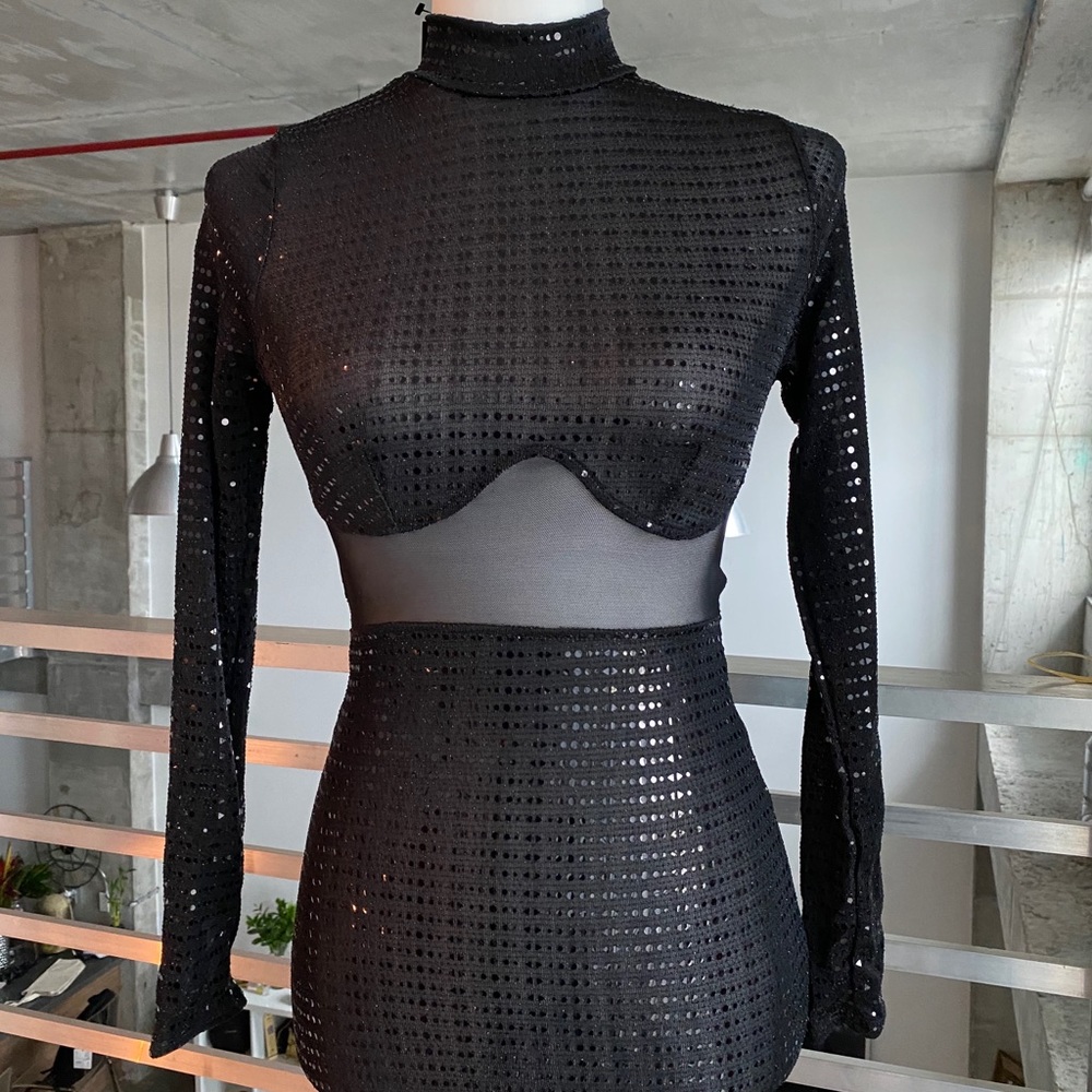 Little Black Sequin Dress